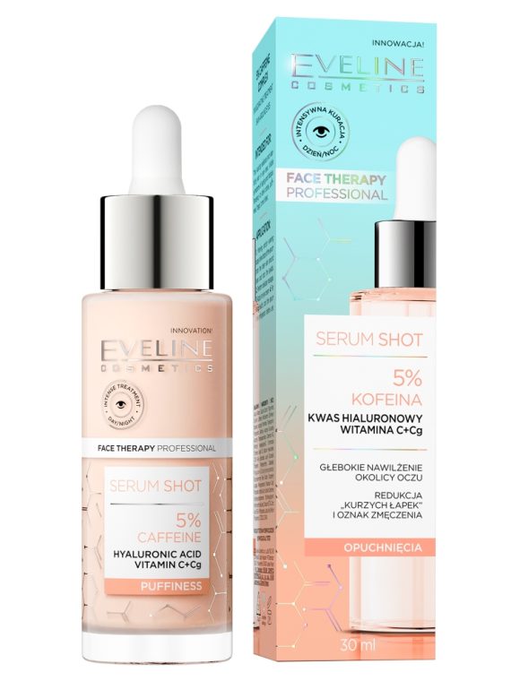 Eveline Cosmetics Serum Shot energizująca kuracja do skóry wokół oczu 5% kofeina 30ml