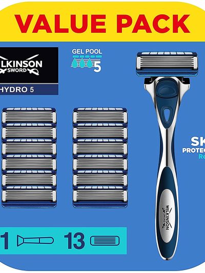 Wilkinson Hydro 5 Skin Protection Regular maszynka do golenia z wymiennymi ostrzami dla mężczyzn 1szt + wkłady 13szt