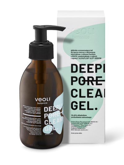 Veoli Botanica Deeply Pore Cleansing Gel głęboko oczyszczający żel do mycia twarzy z ekstraktem z zielonej herbaty 200ml