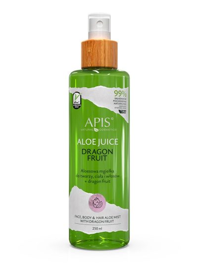 APIS Aloe Vera aloesowa mgiełka do twarzy ciała i włosów + dragon fruit 250ml