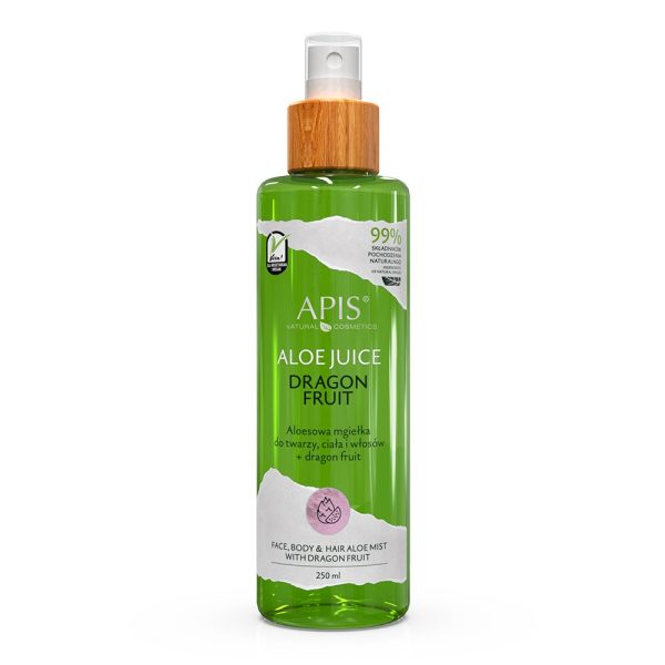 APIS Aloe Vera aloesowa mgiełka do twarzy ciała i włosów + dragon fruit 250ml