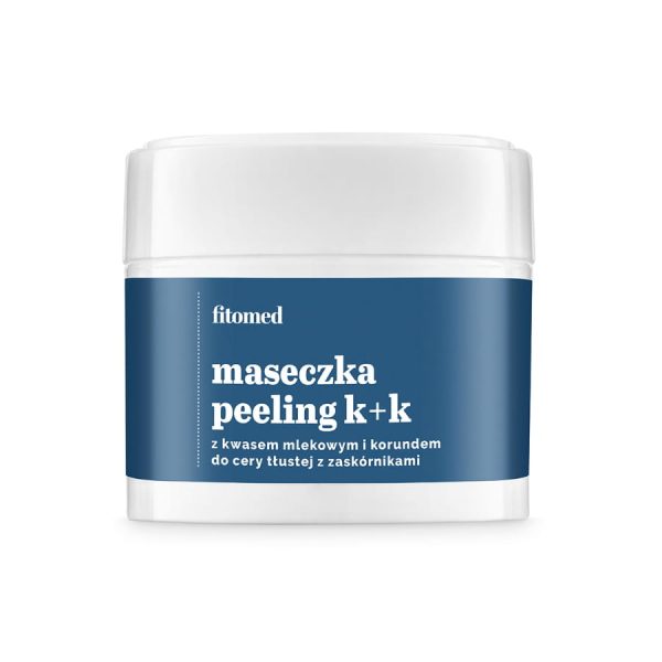 Fitomed Maseczka-peeling K+K z kwasem mlekowym i korundem do cery tłustej z zaskórnikami 50g