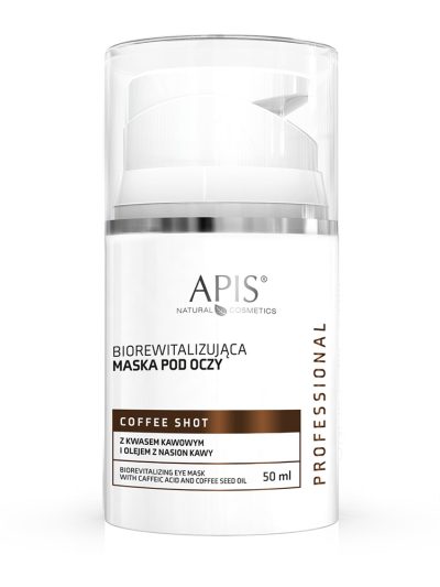 APIS Coffee Shot biorewitalizująca maska pod oczy z kwasem kawowym i olejem z nasion kawy 50ml