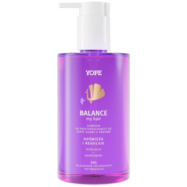 Yope Balance My Hair szampon do przetłuszczającej się skóry głowy z kwasami 300ml