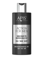 APIS Action For Men nawilżający żel do mycia ciała 3w1 300ml