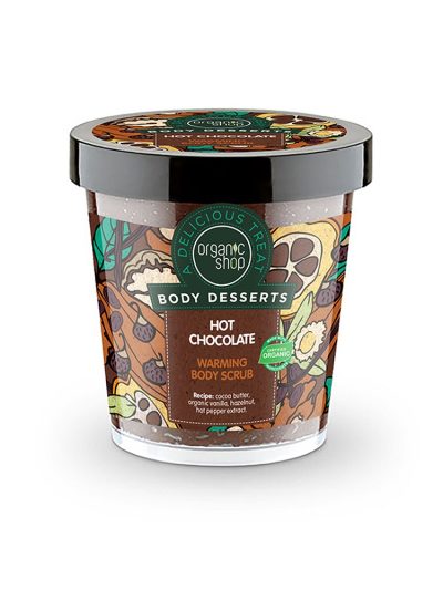 Organic Shop Body Desserts rozgrzewający peeling do ciała Gorąca Czekolada 450ml