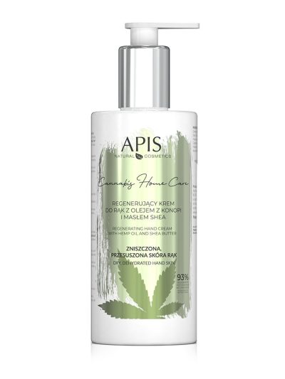 APIS Cannabis Home Care regenerujący krem do rąk z olejem z konopi i masłem shea 300ml