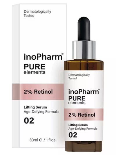 InoPharm Pure Elements liftingujące serum do twarzy z 2% retinolem 30ml