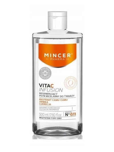 Mincer Pharma Vita C Infusion regenerujący płyn micelarny do twarzy No.611 500ml