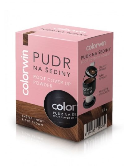 Colorwin Puder kryjący odrost i zwiększający objętość włosów Jasny Brąz 3.2g