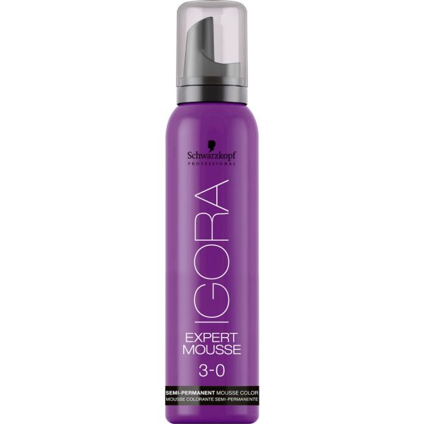 Schwarzkopf Professional Igora Expert Mousse koloryzująca pianka do włosów 3-0 Ciemny Brąz 100ml