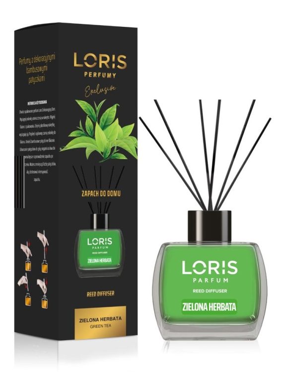 LORIS Reed Diffuser dyfuzor zapachowy z patyczkami Zielona Herbata 120ml