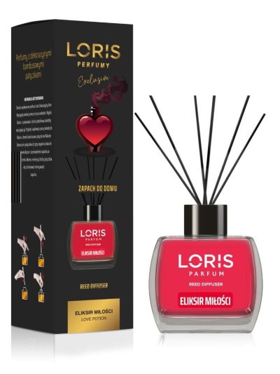 LORIS Reed Diffuser dyfuzor zapachowy z patyczkami Eliksir Miłości 120ml