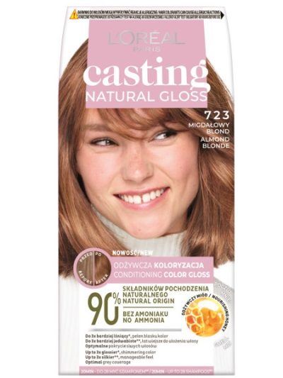 L'Oreal Paris Casting Natural Gloss farba do włosów 723 Migdałowy Blond