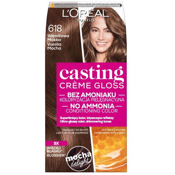 L'Oreal Paris Casting Creme Gloss farba do włosów 618 Waniliowa Mokka