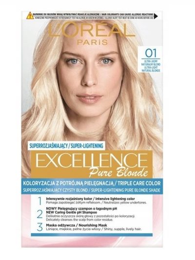 L'Oreal Paris Excellence Creme farba do włosów 01 Super Jasny Blond Naturalny