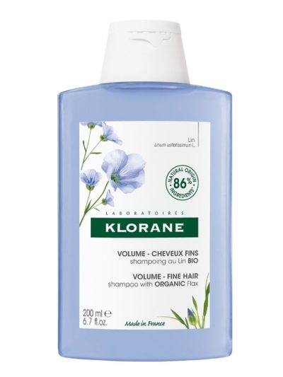 Klorane Volume Shampoo szampon z lnem nadający objętości 200ml