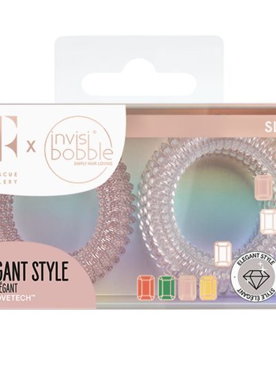 Invisibobble Rosie Fortescue Slim zestaw gumek do włosów Pink Glasses