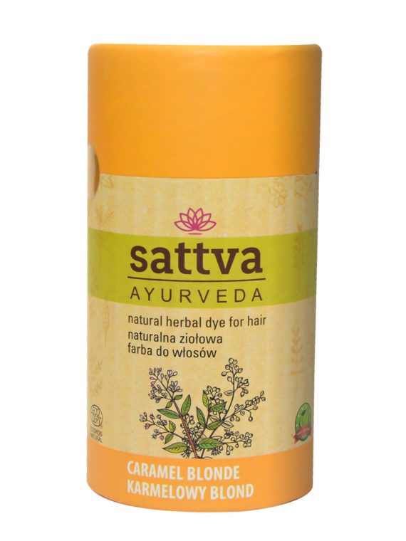 Sattva Natural Herbal Dye for Hair naturalna ziołowa farba do włosów Caramel Blonde 150g