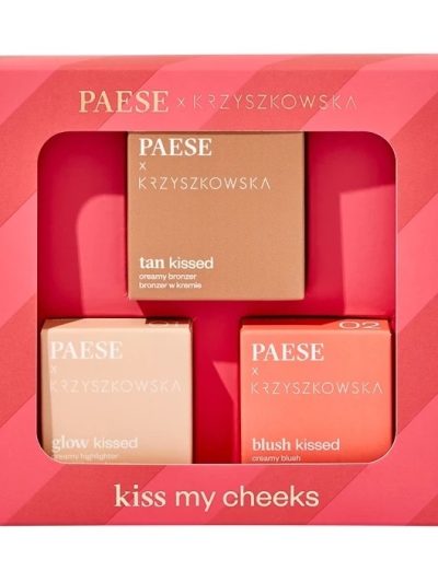 Paese Kiss My Cheeks 02 zestaw kremowy bronzer 12g + kremowy róż 4g + kremowy rozświetlacz 4g