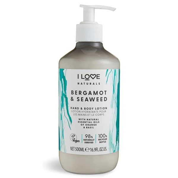 I Love Naturals Hand & Body Lotion balsam do ciała i rąk Bergamot & Seaweed 500ml