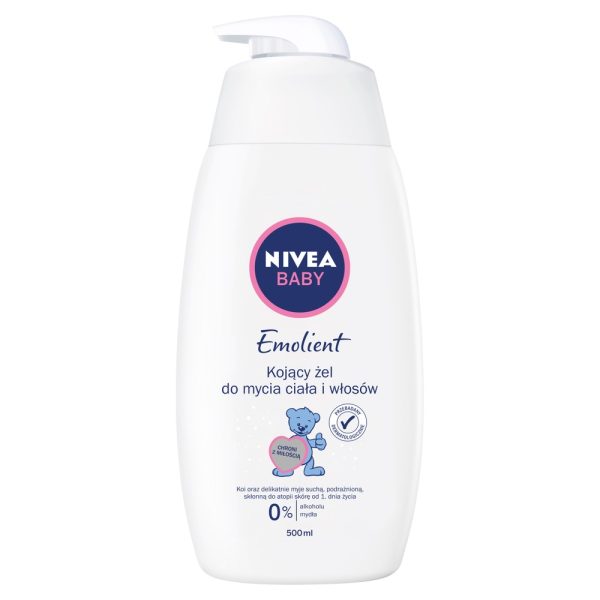 Nivea Baby Emolient kojący żel do mycia ciała i włosów dla dzieci 500ml
