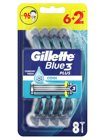 Gillette Blue 3 Plus Cool jednorazowe maszynki do golenia 8 szt.