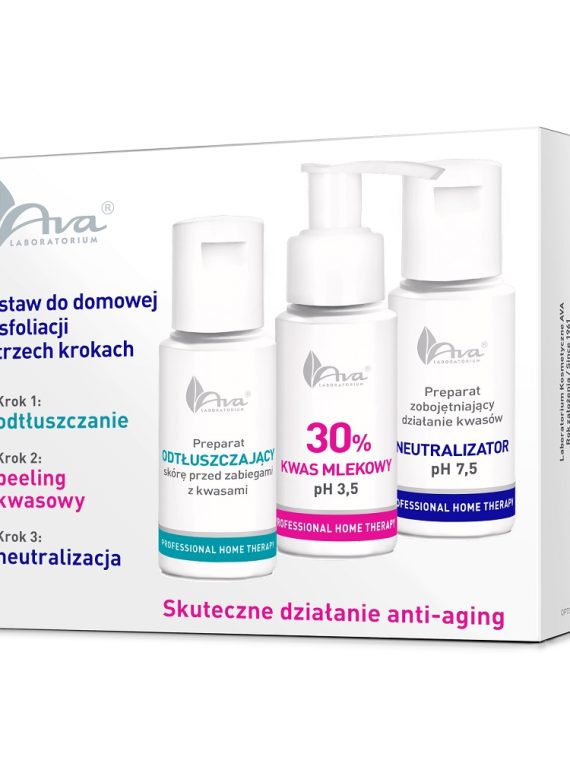 Ava Laboratorium Professional Home Therapy zestaw do domowej eksfoliacji w trzech krokach z kwasem mlekowym
