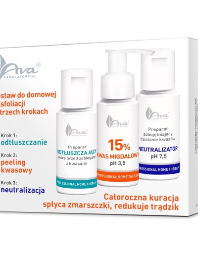 Ava Laboratorium Professional Home Therapy zestaw do domowej eksfoliacji w trzech krokach z kwasem migdałowym