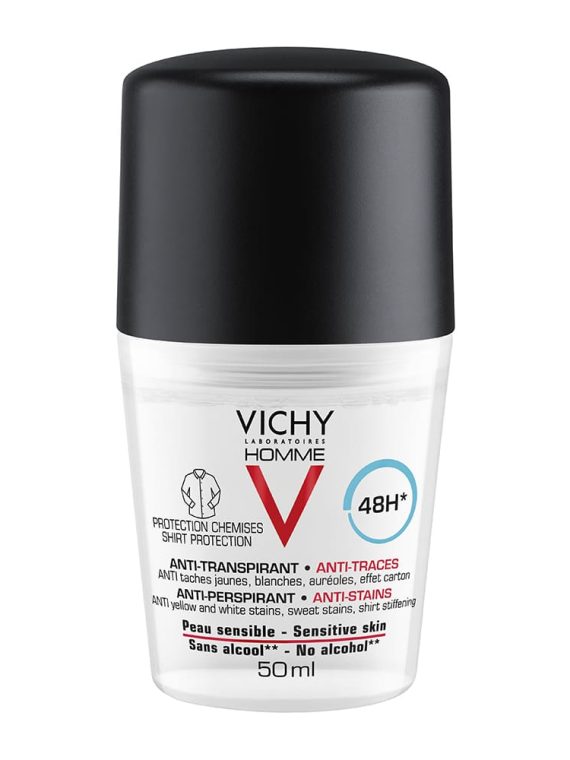 Vichy Homme Anti-Perspirant 48h antyperspirant w kulce przeciw plamom 50ml