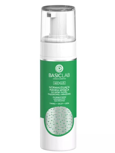 BasicLab Micellis normalizująca pianka myjąca do skóry tłustej trądzikowej i wrażliwej 150ml