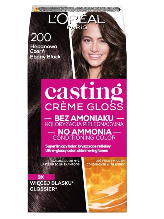 L'Oreal Paris Casting Creme Gloss farba do włosów 200 Hebanowa Czerń