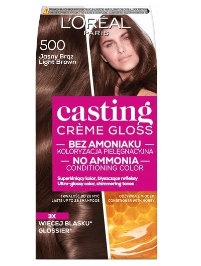 L'Oreal Paris Casting Creme Gloss farba do włosów 500 Jasny Brąz