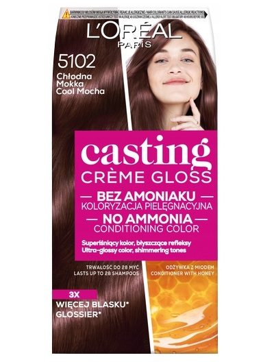 L'Oreal Paris Casting Creme Gloss farba do włosów 5102 Chłodna Mokka