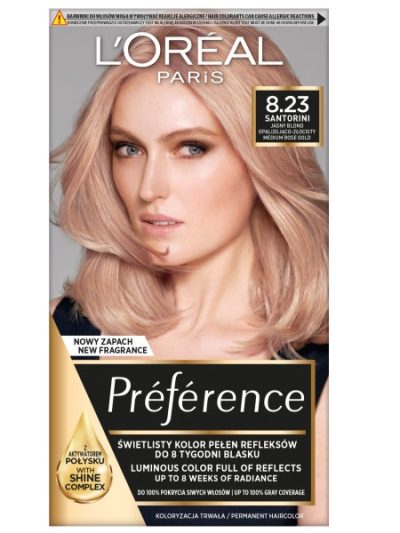 L'Oreal Paris Preference farba do włosów 8.23 Medium Rose Gold
