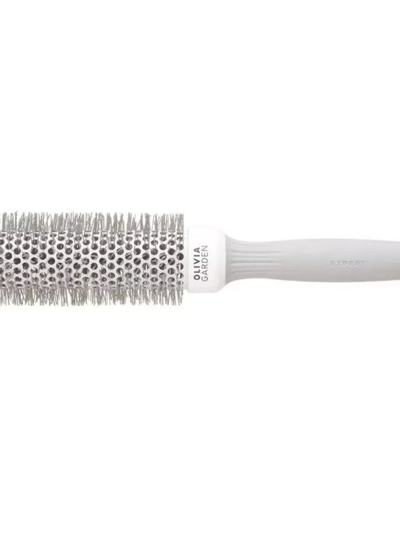 Olivia Garden Expert Blowout Speed Wavy Bristles szczotka do suszenia i modelowania włosów White/Grey 35mm