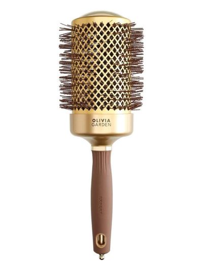 Olivia Garden Expert Blowout Shine szczotka do modelowania i suszenia włosów Gold/Brown 65mm