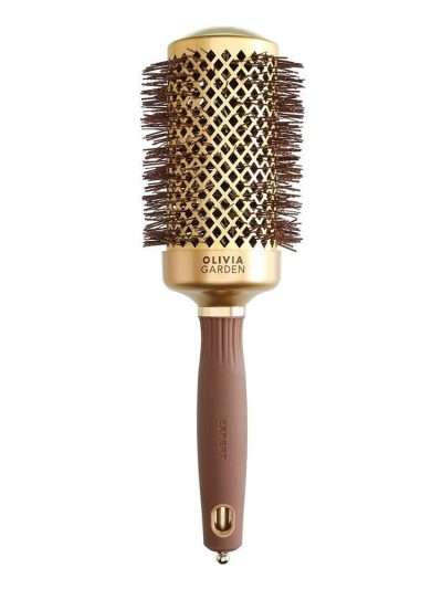 Olivia Garden Expert Blowout Shine szczotka do modelowania i suszenia włosów Gold/Brown 55mm