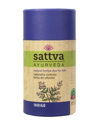 Sattva Natural Herbal Dye for Hair naturalna ziołowa farba do włosów Indigo 150g