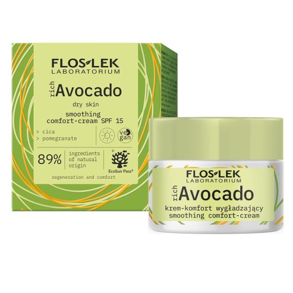 Floslek richAvocado krem-komfort wygładzający SPF15 na dzień 50ml