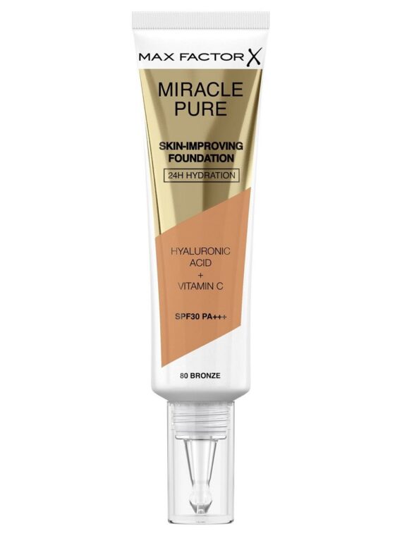 Max Factor Miracle Pure SPF30 PA+++ podkład poprawiający kondycję skóry 80 Bronze 30ml