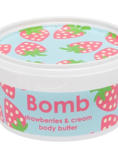 Bomb Cosmetics Strawberry & Cream Prefect Body Butter masło do ciała Truskawka & Śmietana 200ml