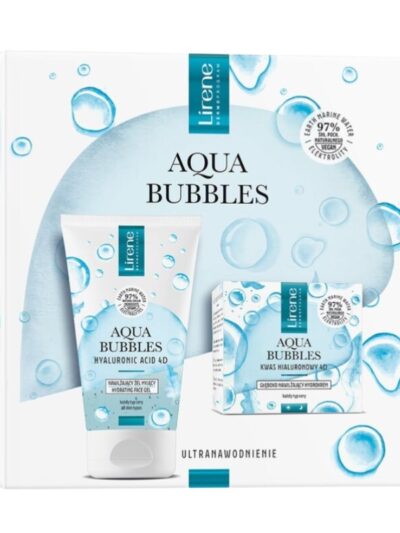 Lirene Aqua Bubbles zestaw głęboko nawilżający hydrokrem 50ml + nawilżający żel myjący 150ml