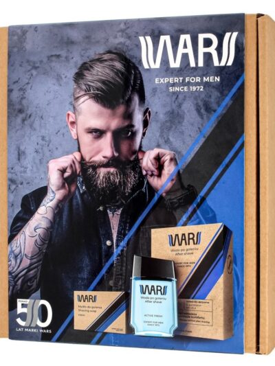 WARS Expert For Men Fresh zestaw woda po goleniu 90ml + mydło do golenia 80g