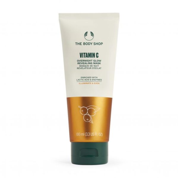 The Body Shop Overnight Glow Revealing Mask wegańska maseczka na noc Vitamin C 100ml