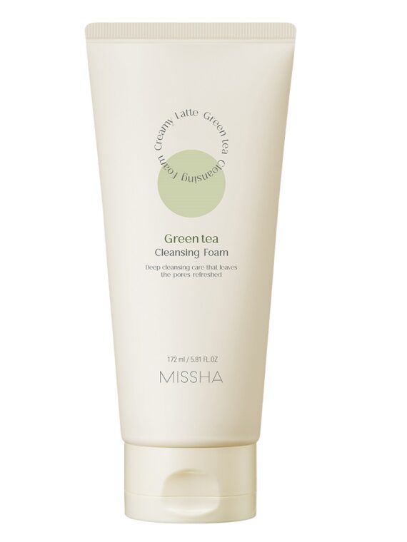 Missha Creamy Latte Cleansing Foam kremowa pianka oczyszczająca do twarzy Green Tea 172ml