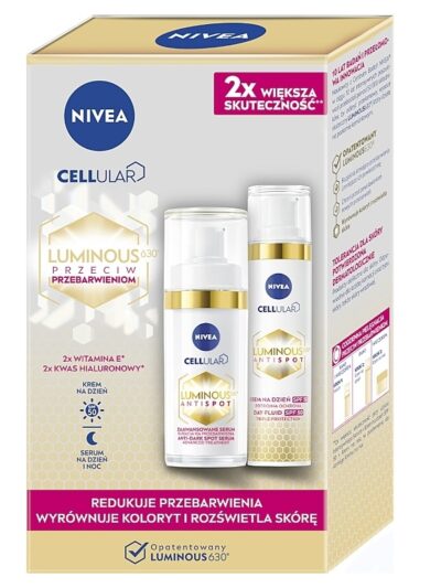 Nivea Cellular Luminous 630® zestaw krem na dzień przeciw przebarwieniom 40ml + intensywne serum na przebarwienia 30ml
