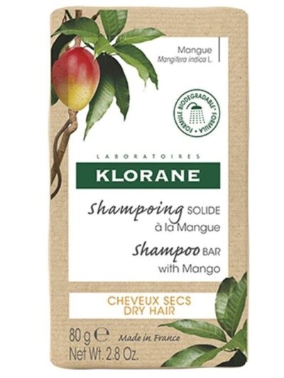 Klorane Shampoo Bar szampon w kostce do włosów suchych z mango 80g