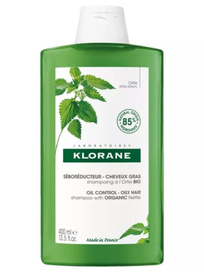 Klorane Oil Control Shampoo szampon do włosów przetłuszczających się z organiczną pokrzywą 400ml