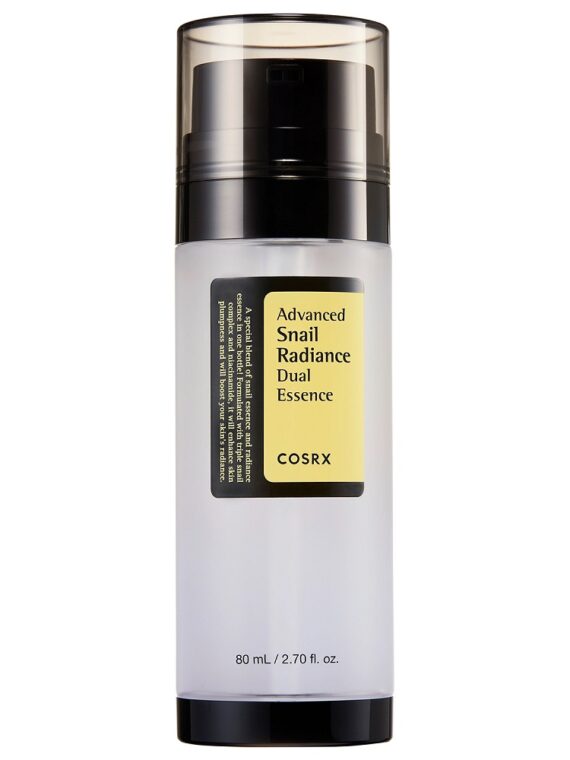 COSRX Advanced Snail Radiance Dual Essence podwójna esencja z mucyną ślimaka i niacynamidem 80ml